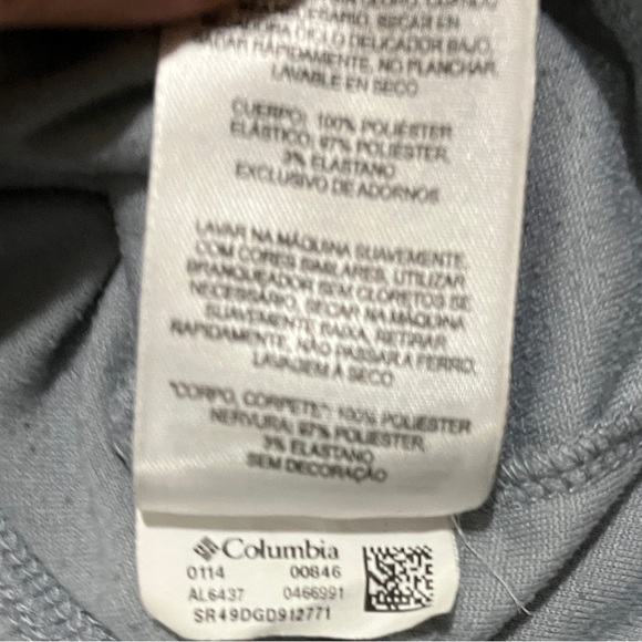 Columbia women’s medium quarter zip fleece pullover sweater, grey white - Picture 12 of 13